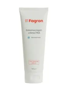 Tube Fagron Cetomacrogolcrème FNA – lichte basiscrème voor de normale huid.