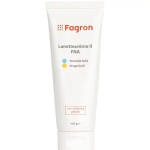 Tube Fagron Lanettecrème II FNA — basiscrème voor normale tot droge huid.